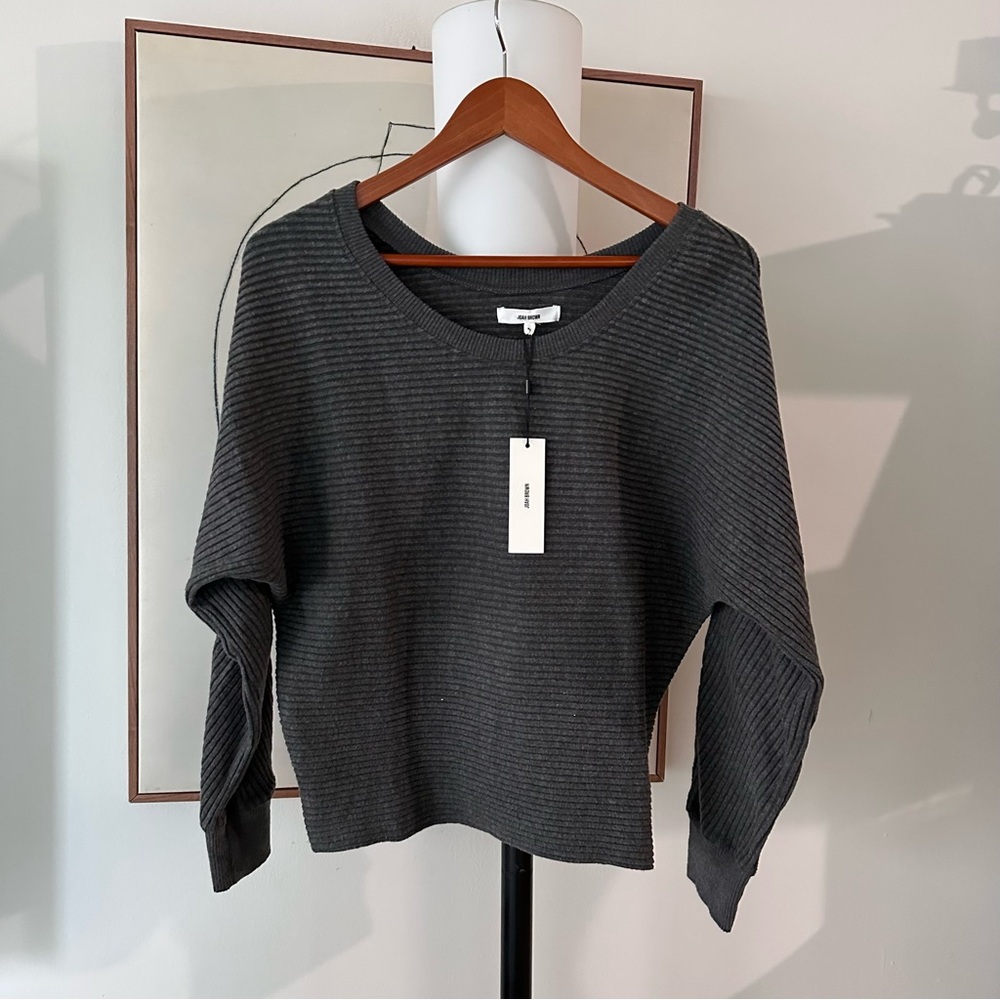 NWT Joah Brown ribbed sweatshirt M/L